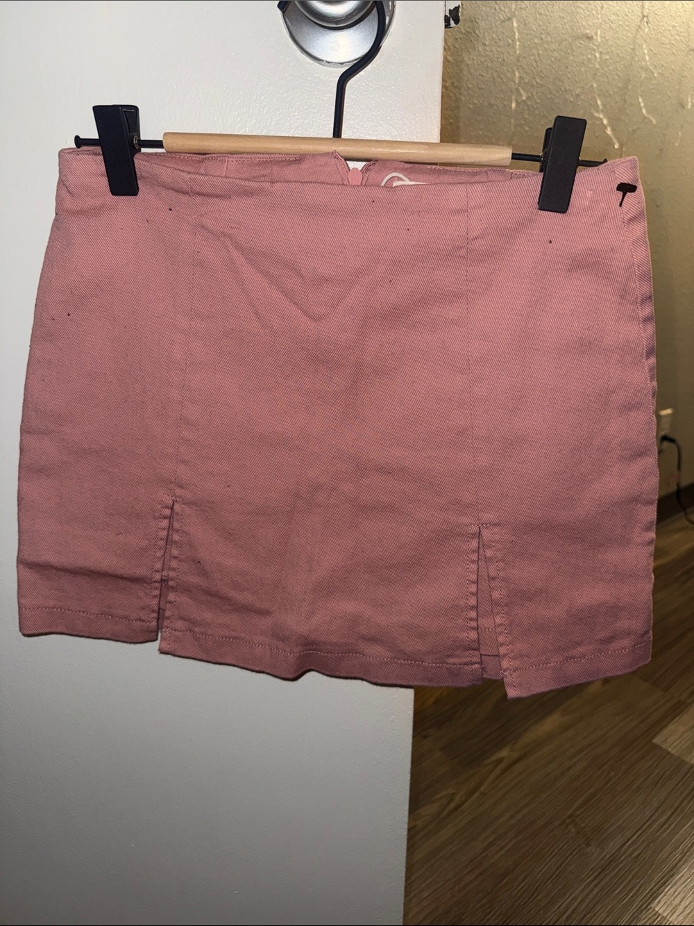 Active USA Dusty Rose Mini Skirt with Front Slits